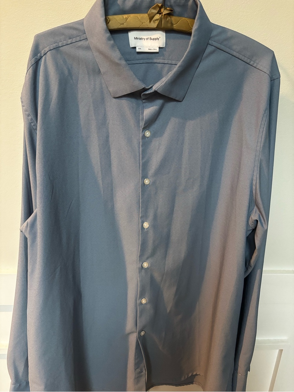 Ministry of Supply Slate Grey Long-Sleeve Dress Shirt size XXL - Picture 8 of 8